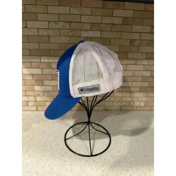 PFG American Flag Meshback SnapBack Hat Cap Fish Blue White‎ #30 - Picture 2 of 5